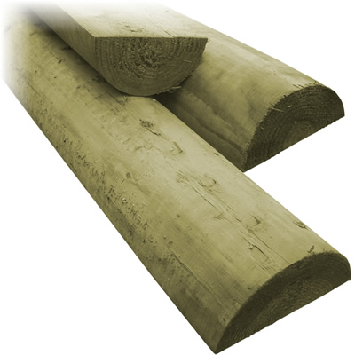 Half Round Rails 3600mm x 106mm - Image 2